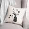 Monochromatic Floral III 18" x 18" Throw Pillow